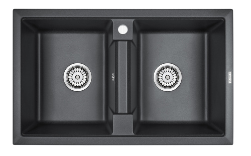 Мойка кухонная Paulmark TANDEM 80/2 PM238150-BL 81х50 черный